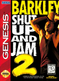 Barkley Shut Up and Jam 2 Sega Genesis US box art